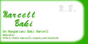 marcell baki business card